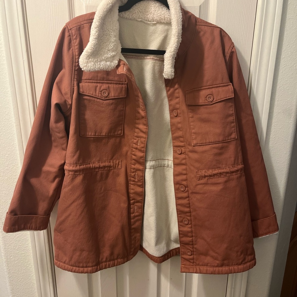 Rust Jacket with Sherpa Lining